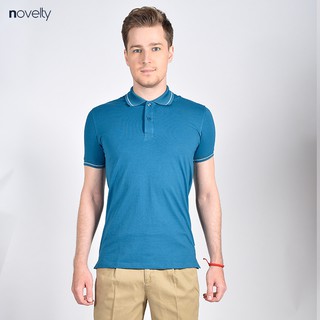 Áo Polo nam Novelty màu xanh cổ vịt NATMMDNCSR181247N