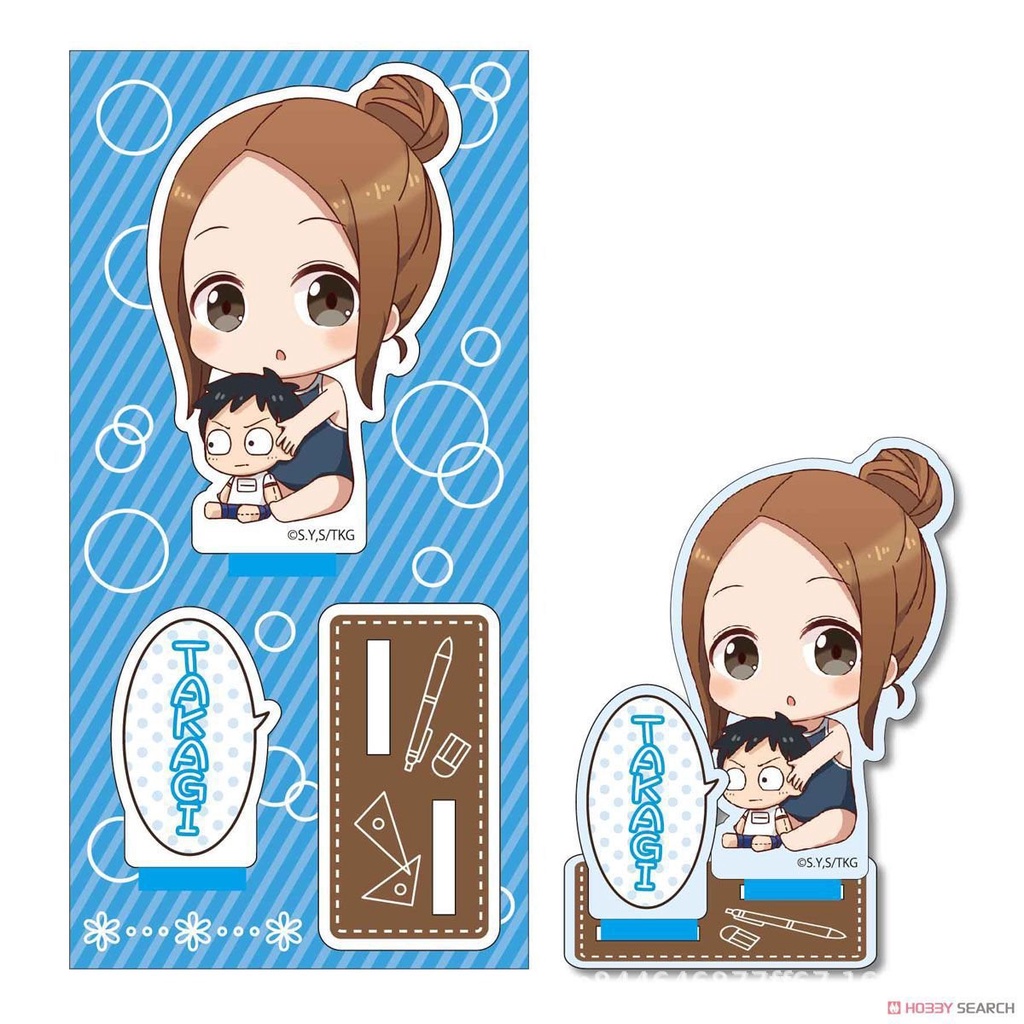 ( mini ) Standee NHẤT QUỶ NHÌ MA THỨ BA TAKAGI mô hình Karakai Jouzu no Takagi-san mica trong acrylic anime chibi