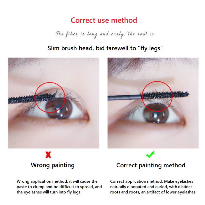 Mascara Suake Đầu Cọ Nhỏ Chống Thấm Nước Và Mồ Hôi Chuốt Cong Mi