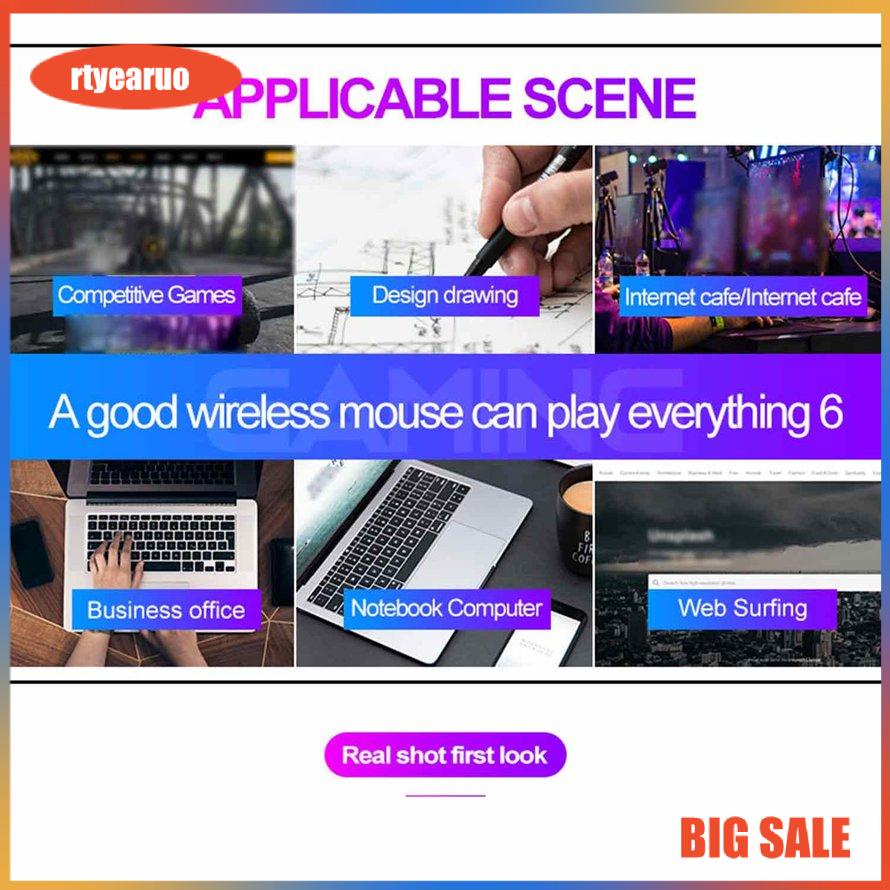 Chuột 2.4g USB Máy tính không dây Máy tính chơi game Đèn nền Chuột im lặng có thể sạc lại