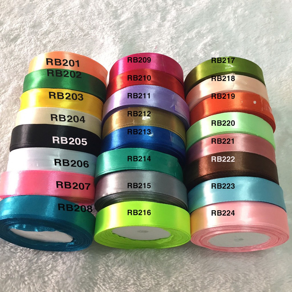 1 mét Ruy băng lụa rộng 2cm gói quà trang trí tiệc hoa - Silk ribbon