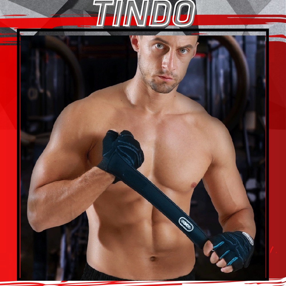 Gang tay bao tay TINDO tập gym, xà đơn đi phượt xe máy du lịch thể thao kiểu cụt ngón có bao đệm lưới cực êm tiện dụng