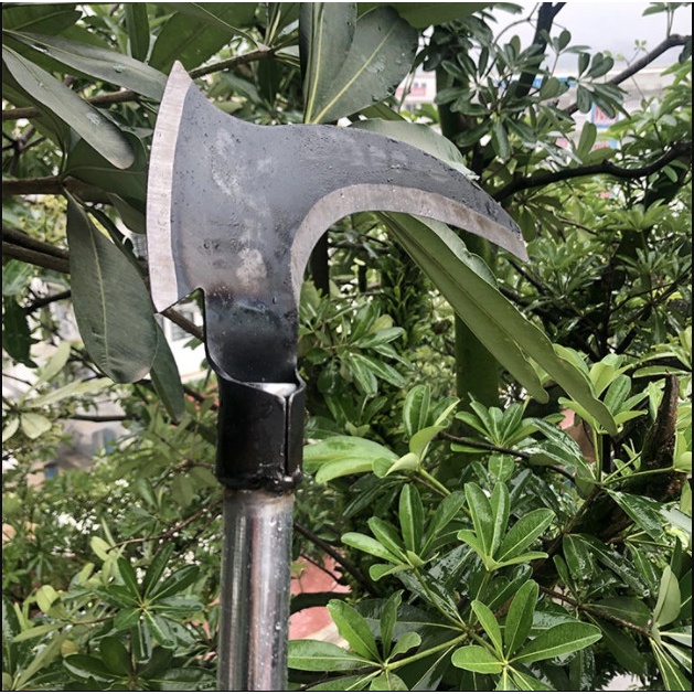 Búa Rìu Kiêm Lưỡi Liềm Đa Năng Có Cán- Rìu chẻ củi sinh tồn làm vườn