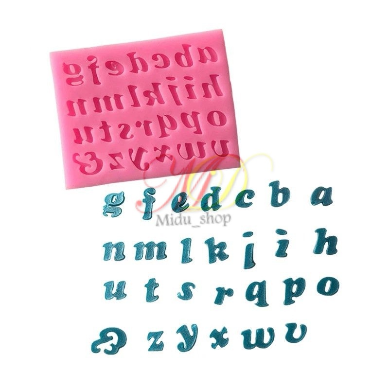 Khuôn silicon chữ cái và số làm socola rau câu fondant chữ trang trí bánh