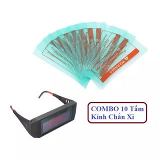 Combo 10 tấm mica chắn xỉ kính TX009 và mặt nạ hàn