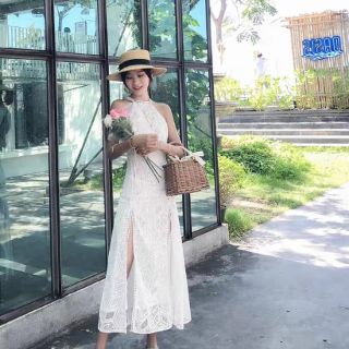 [order taobao] đầm dài xẻ tà ulzzang có ảnh thật