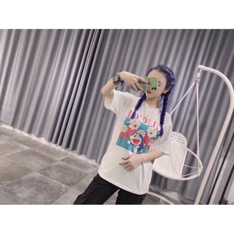 Áo phông ngắn tay cổ tròn Doraemon Gucci GC hàngcao cấp siêu xinh