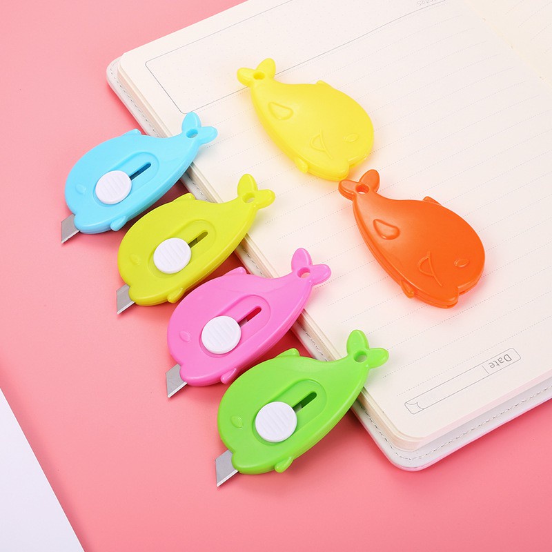 Dao dọc giấy mini cute hình chú cá heo xinh Duashop