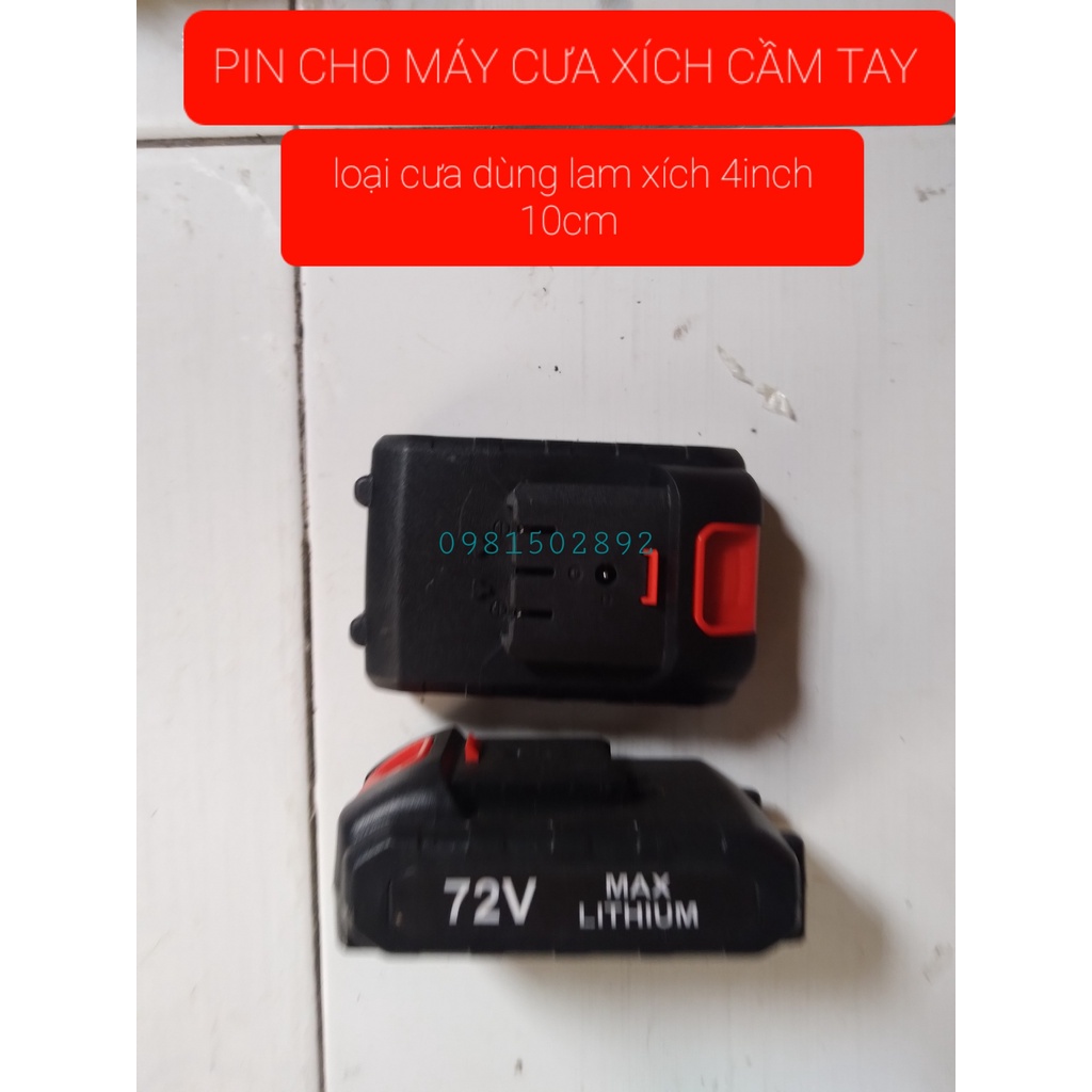 Pin cho máy cưa pin cầm tay 28v - 72V, pin máy cưa xich mini