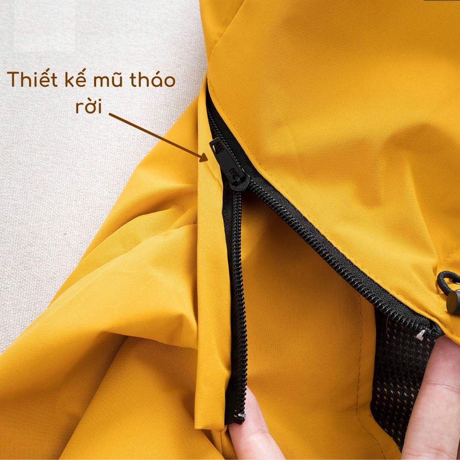 Áo Gió 3 khóa nam nữ thể thao 2 lớp kèm túi đựng loại Siêu Đẹp, Siêu Bền - Chống Nước - Chống Nắng | BigBuy360 - bigbuy360.vn