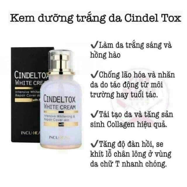 [GIÁ HỦY DIỆT] Kem truyền trắng Cindel Tox White Cream 50ml