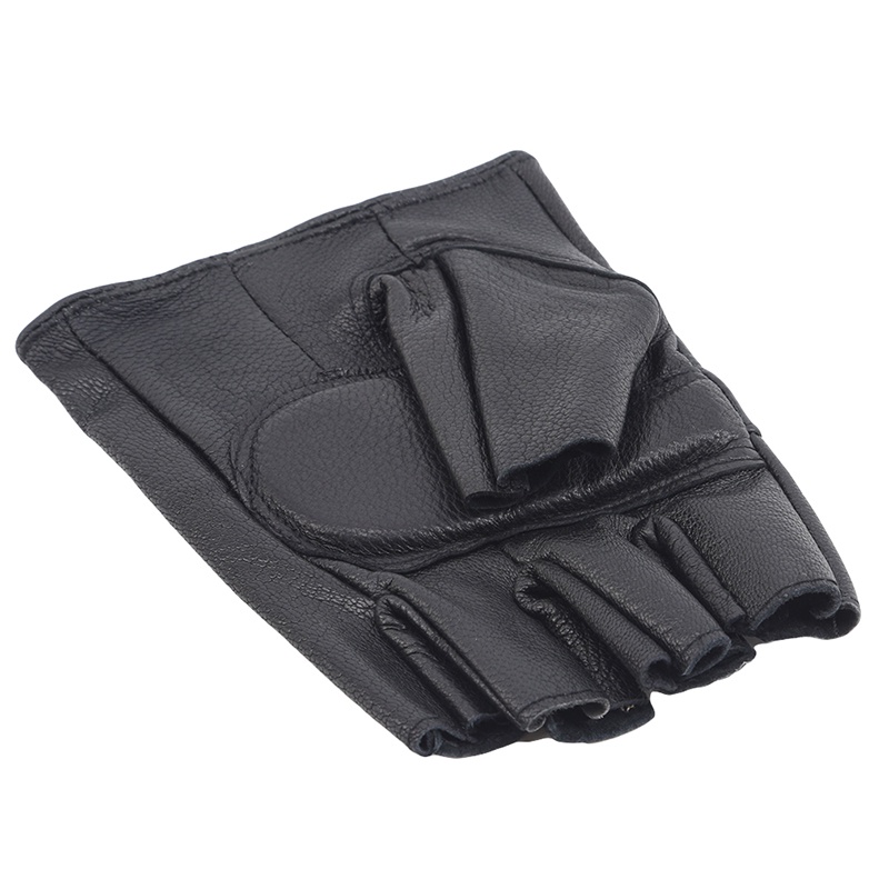 Găng Tay Da Hở Ngón Chống Trượt Cho Nam