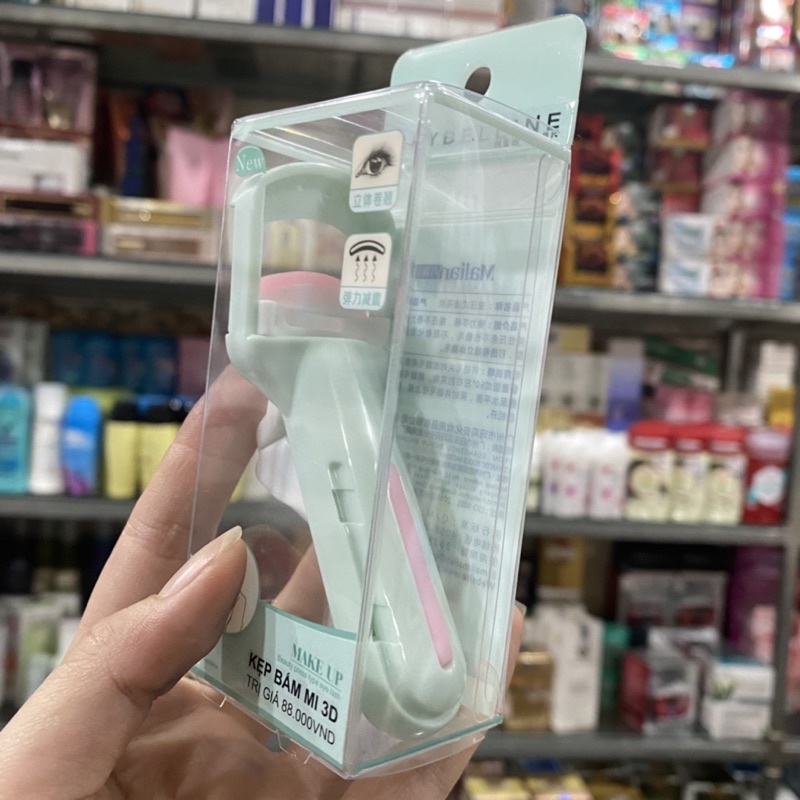 Kẹp uốn cong lông mi 3D Maybelline bằng nhựa cao cấp full box chống gãy mi chuyên dụng hàng chính hãng