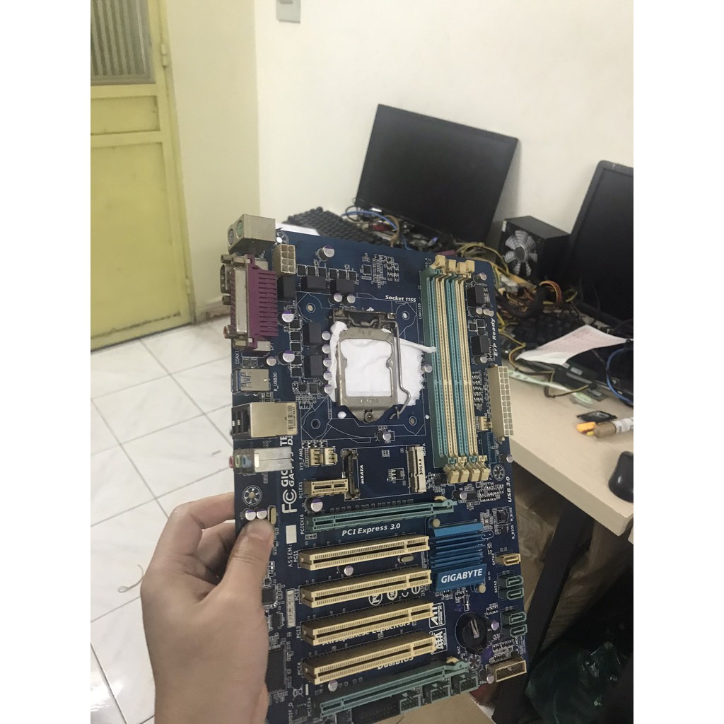 Combo Main P75 Giga 4 khe ram + CPU i5 3470 + ram 8gb ddr3 bus 1600 bảo hành 3 tháng lỗi 1 đổi 1