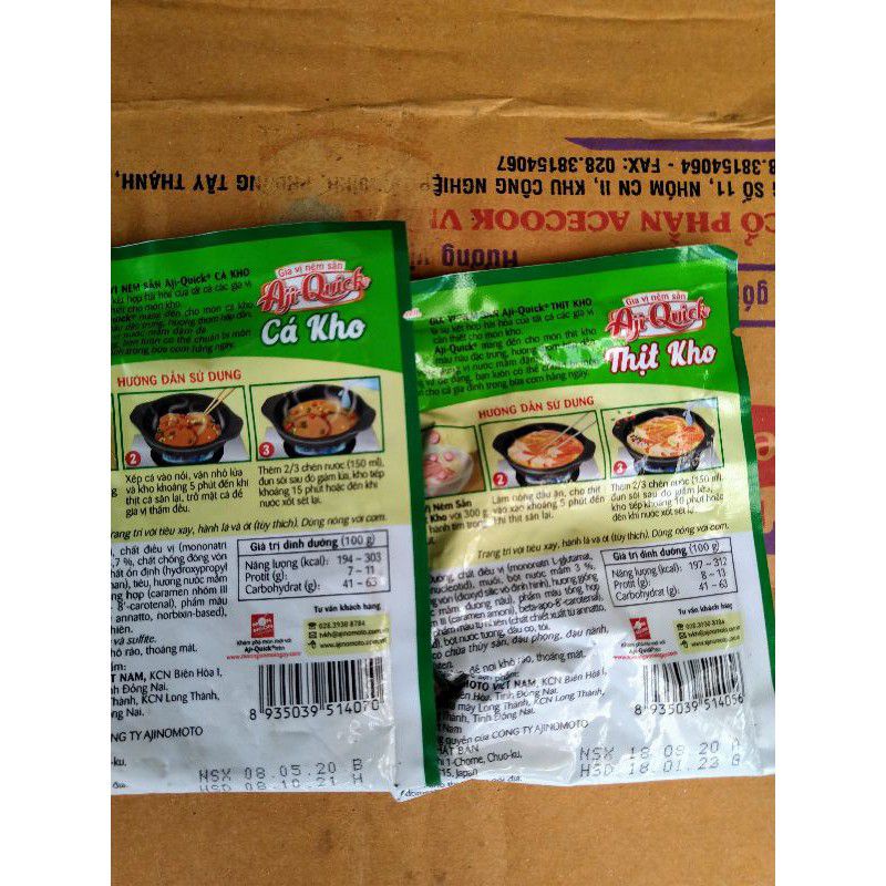 GIA VỊ NÊM SẴN AJI-QUICK CÁ KHO/ THỊT KHO 32GR