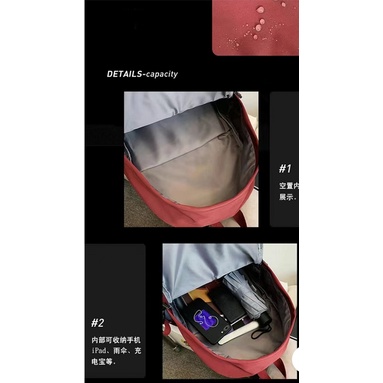 Balo Ulzzang 2 khoá nhựa đen song song thời trang đi học, đi chơi