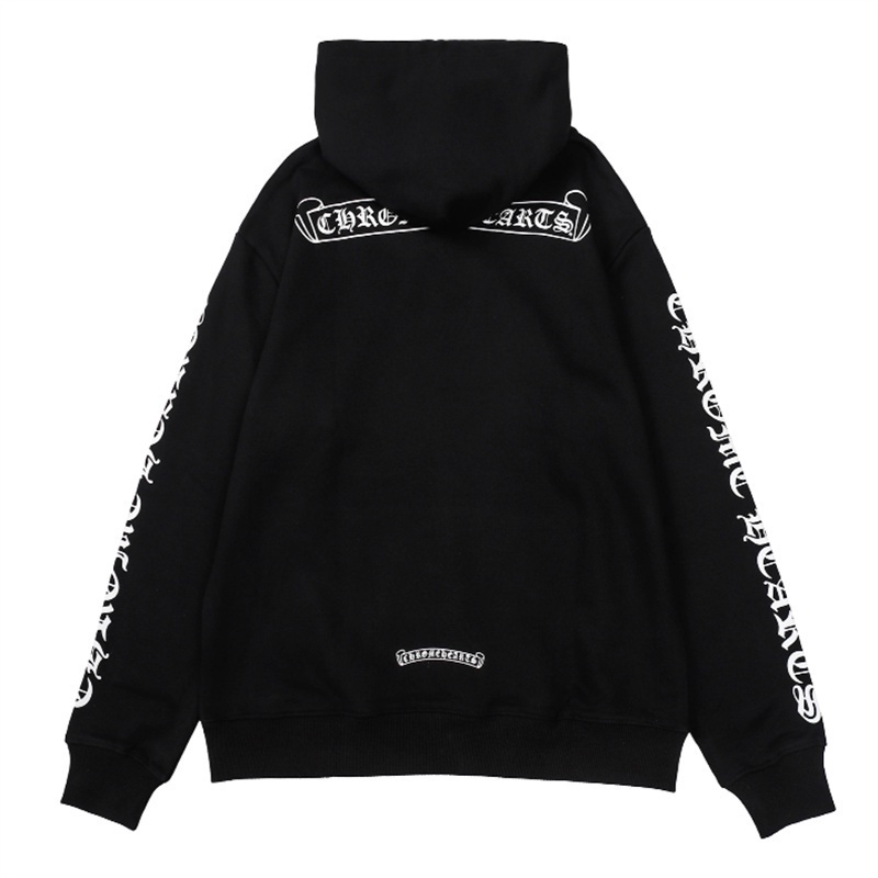 Hàng Có Sẵn Áo Hoodie Thể Thao Cotton Tay Dài In Hình Cánh Tay Hoa Trái Tim Chữ Chrome Cho Cặp Đôi Unisex