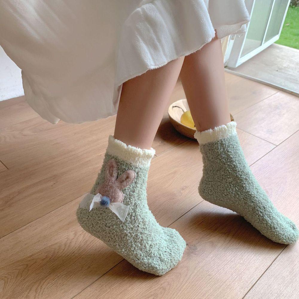 Vớ Ngủ Dày Dặn In Họa Tiết Củ Cà Rốt Hoạt Hình Dễ Thương Dành Cho Nữ