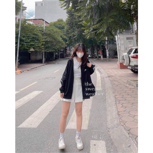 Áo khoác nỉ ba sọc🌸DAQUY20🌸áo nỉ ba sọc hotren phong cách trẻ chung năng động | BigBuy360 - bigbuy360.vn