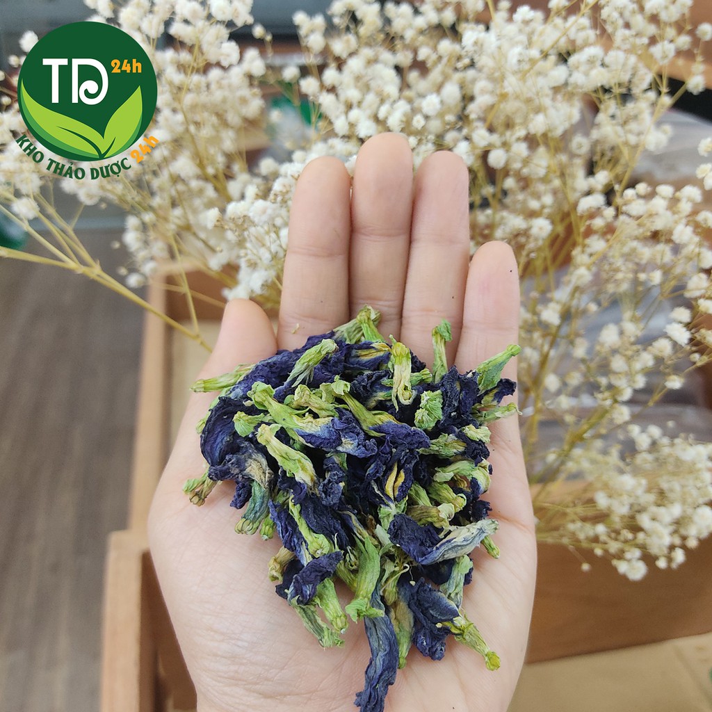 Trà hoa đậu biếc 100% tự nhiên, nguyên liệu pha chế, nấu nướng, làm bánh, lên màu thực phẩm tự nhiên, không hóa chất