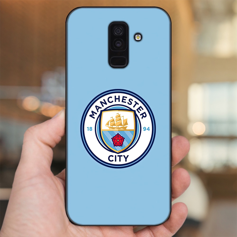 Ốp lưng Samsung A6 Plus viền đen in hình Manchester City MC