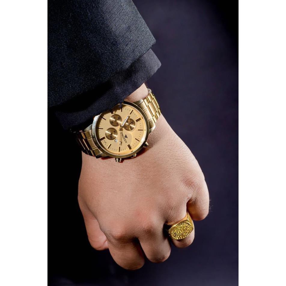 Đồng Hồ Nam FNGEEN Thép Không Gỉ Mạ Vàng Ánh Kim, Chống Nước, Màn Hình Chống Xước | BigBuy360 - bigbuy360.vn