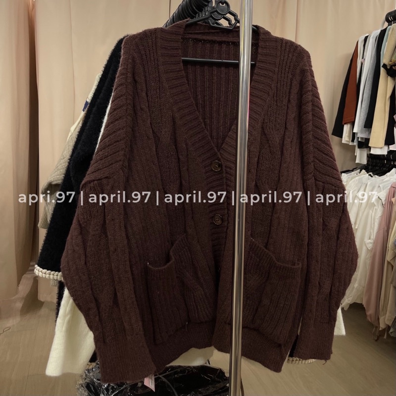 Áo cardigan len thừng (ảnh thật/ có sẵn)