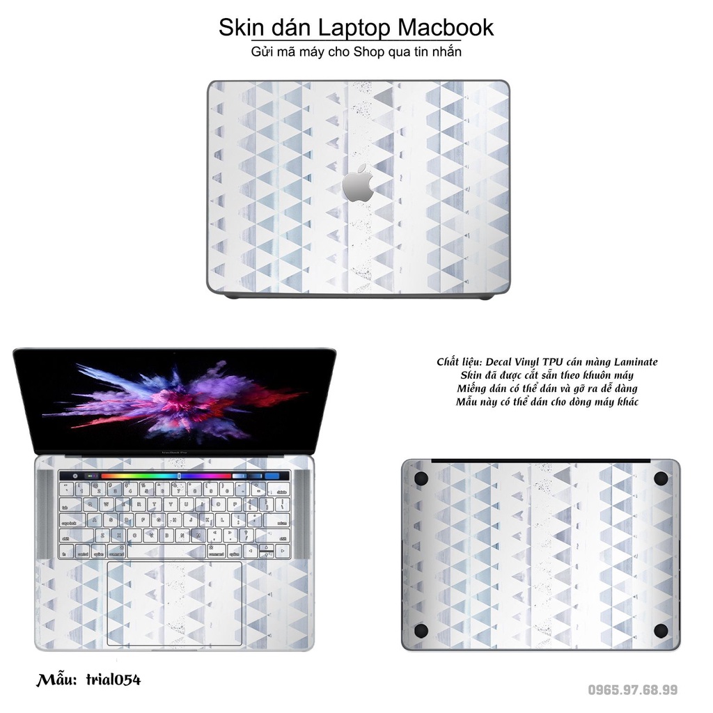 Skin dán Macbook mẫu Đa giác (đã cắt sẵn, inbox mã máy cho shop)