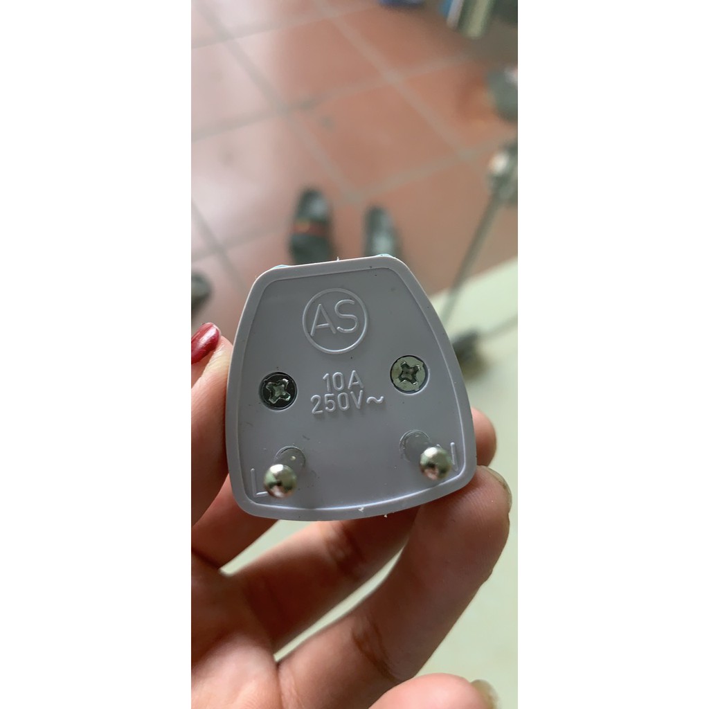 Combo 2 Phích cắm chuyển đổi 3 chân sang 2 chân