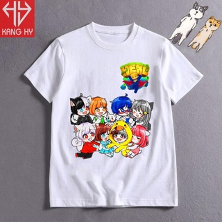 Áo thun chibi toàn bộ thành viên hero team mini word f091