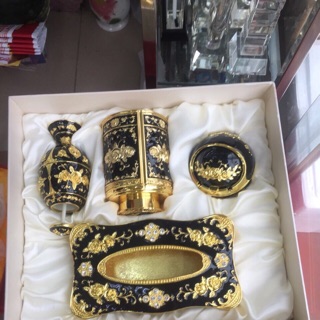 Bộ hộp giấy ăn, hộp tăm, hộp đựng chè và gạt tàn