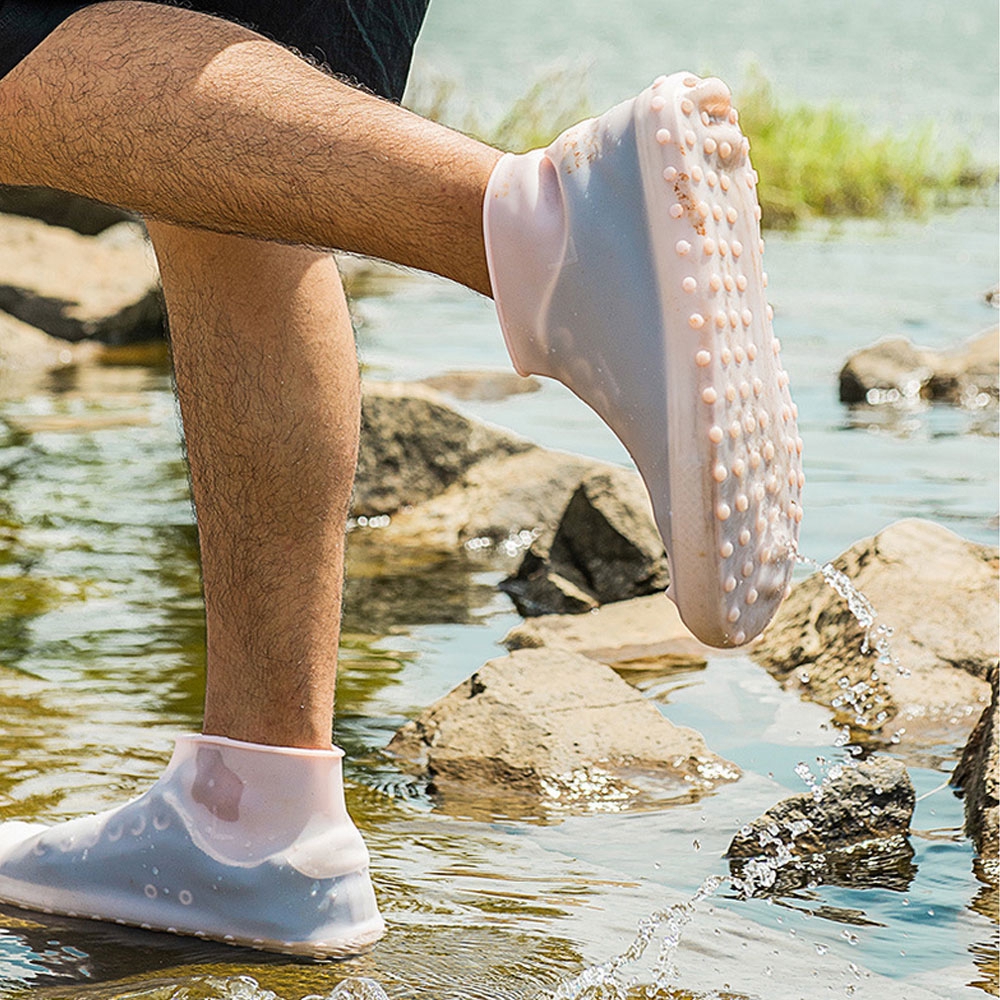 Vỏ bọc giày đi mưa bằng silicon chống thấm nước tiện dụng