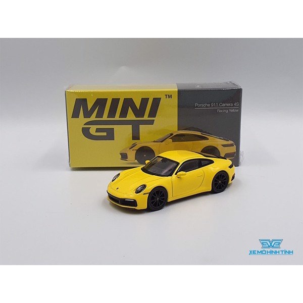 Xe Mô Hình Porsche 911(992) Carrera 4S 1:64 MiniGT ( Vàng )