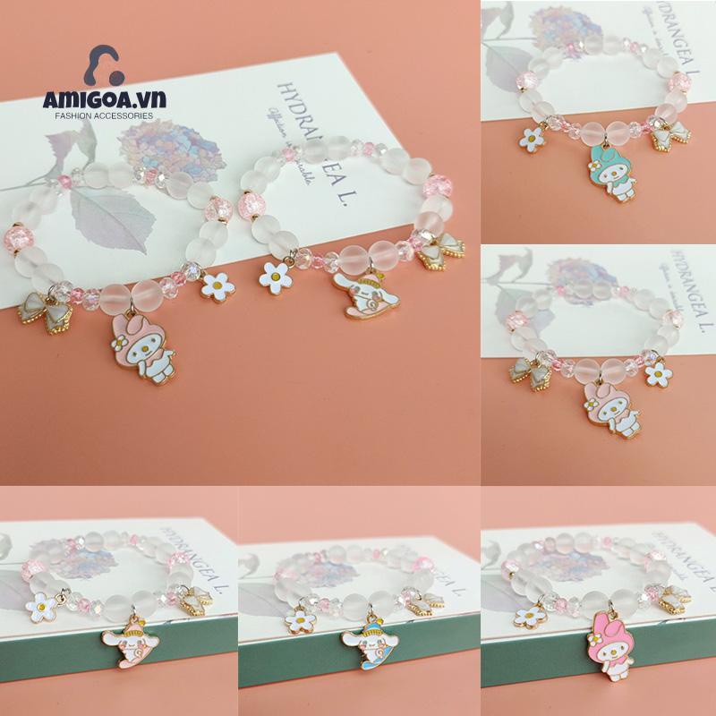 ✨✨Vòng Tay Đính Đá Ngọc Bích Họa Tiết Chú Chó Cinnamon Ngọt Ngào Đơn Giản Thời Trang Cho Nữ