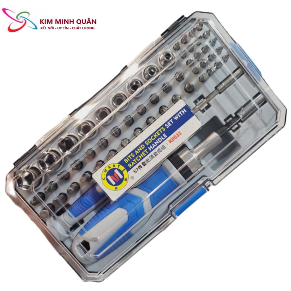 Bộ Vít Tự Động + Đầu Típ Đa Năng 57 Chi Tiết K0032 CMART