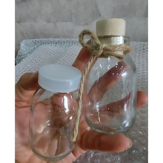 SET 10 lọ thủy tinh 50ml nút gỗ / Nút nhựa và 5 mét dây trang trí