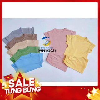 Bộ thun lạnh trơn cho bé gái , bé trai - chất siêu mềm mịn, siêu mát
