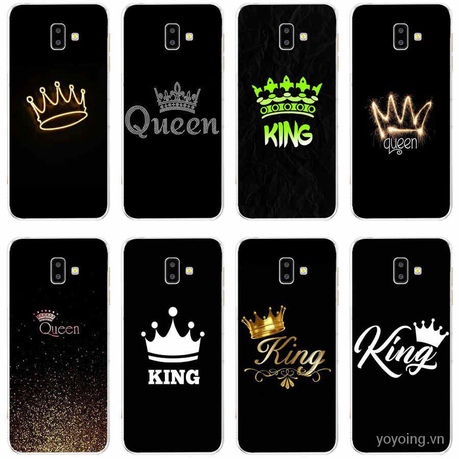 Ốp điện thoại TPU silicon mềm hình King Queen cho SAMSUNG GALAXY GRAND PRIME A3 2017 J6 2018 PLUS J5 2017 J8 2018