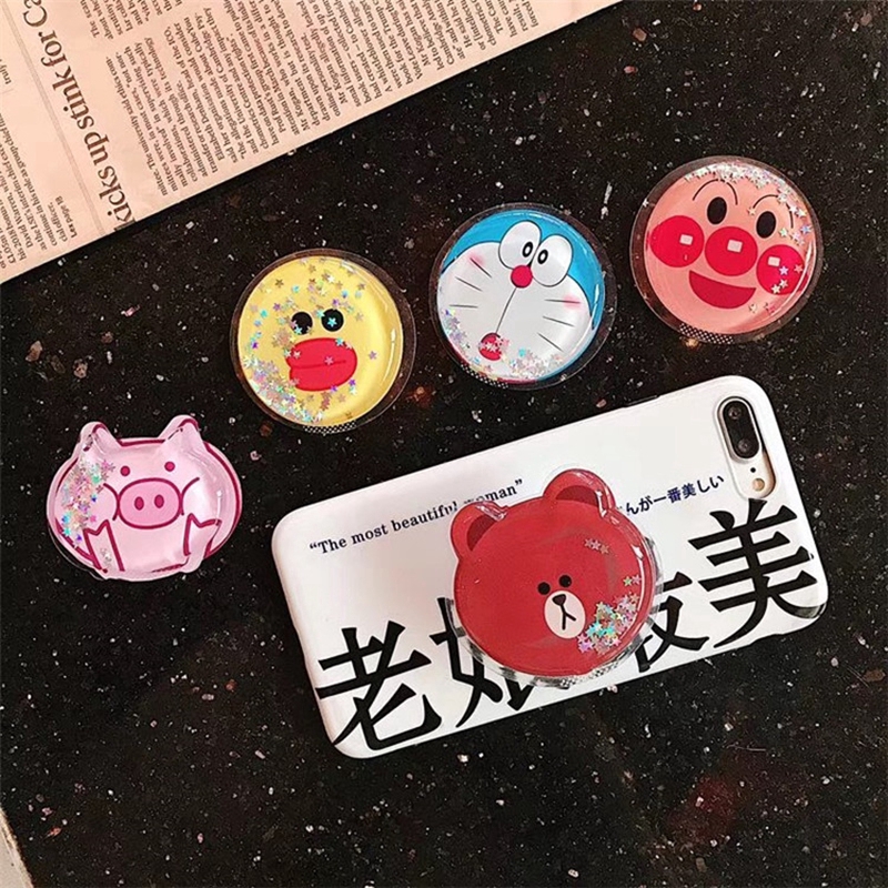 Giá đỡ điện thoại dạng nhẫn đeo tay hoạt hình xinh xắn