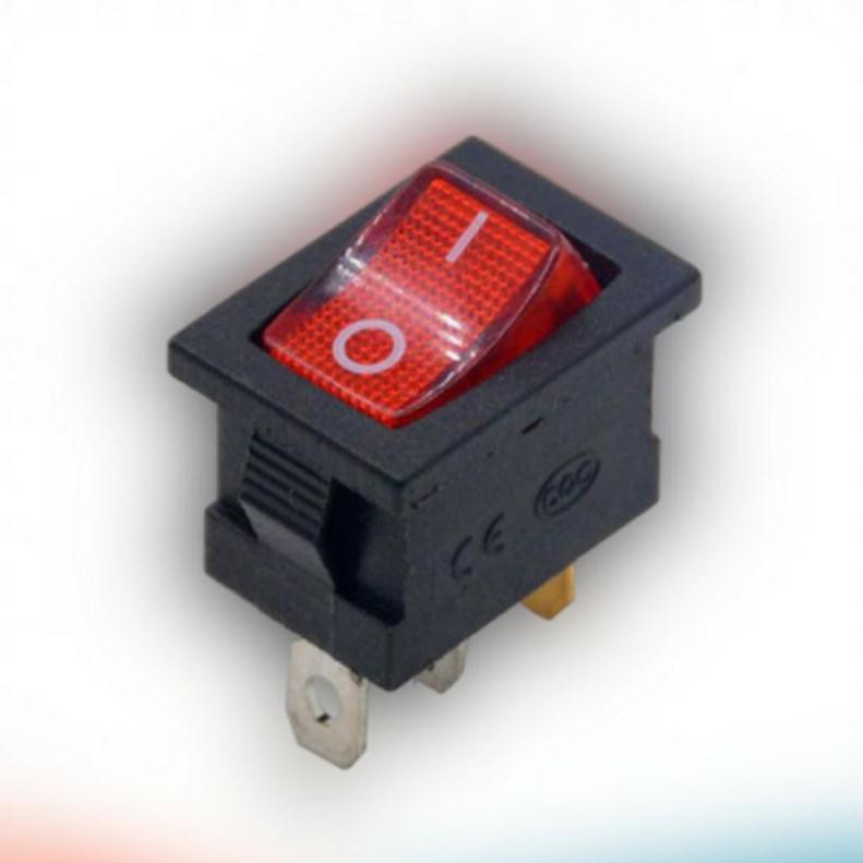 5 Chiếc Công Tắc Bập Bênh KCD1 250VAC-6A 3 Chân Có Đèn