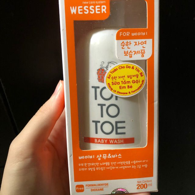 Sữa tắm gội Wesser Nano Silver Top to Toe 200ml Hàn Quốc