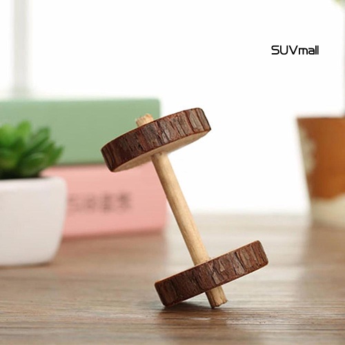 Đồ chơi nhai gặm bằng gỗ tự nhiên có chuông tùy chọn kiểu dáng dành cho thú cưng/ thỏ/ chuột hamster