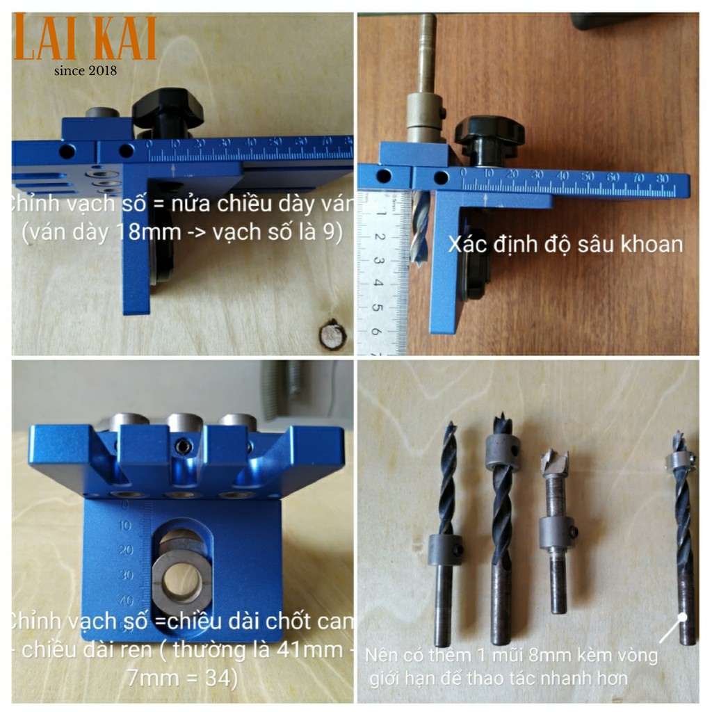 Cữ khoan ốc cam 3 lỗ