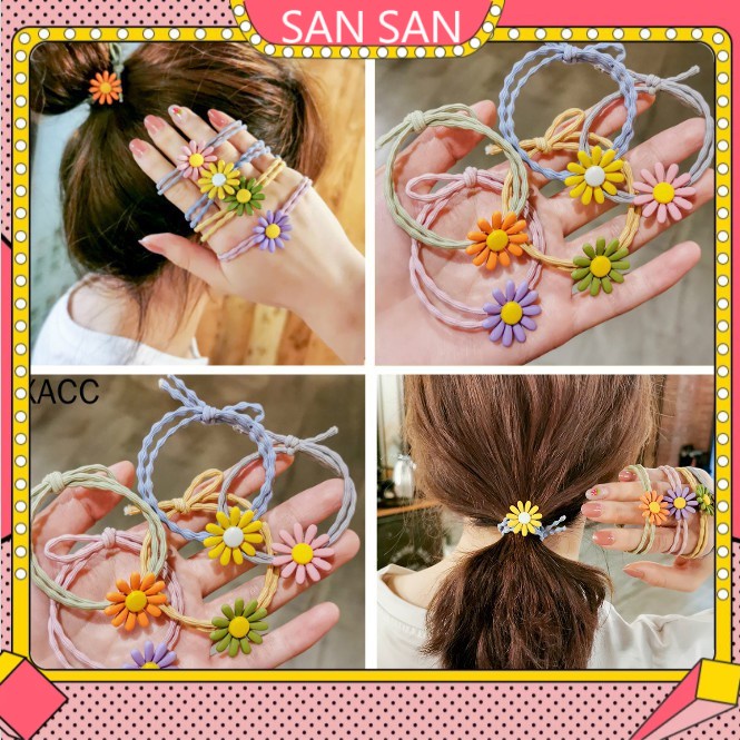 Dây Cột Tóc Hình Hoa Cúc Xinh Xắn