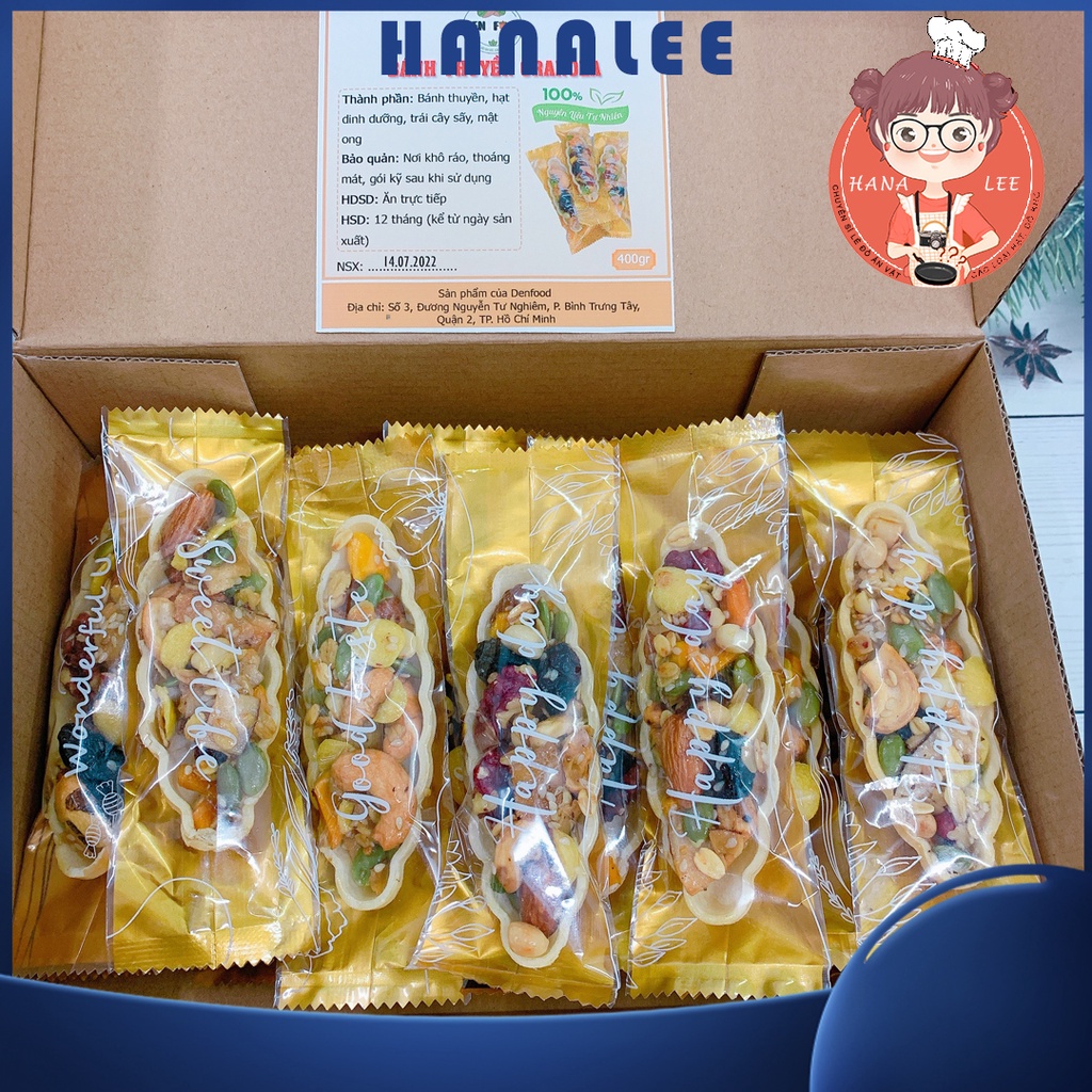 Bánh thuyền mix hạt dinh dưỡng - Granola thuyền - hộp 400gr