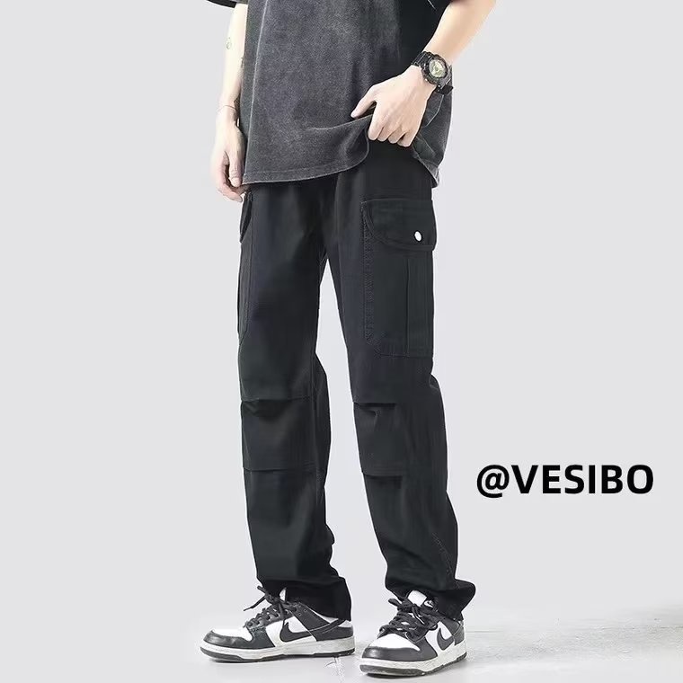 Quần Thể Thao Ống Rộng Phối Túi Phong Cách Hàn Quốc Trẻ Trung