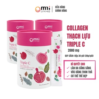 [Omni⁺ Living]Collagen thạch lựu Triple C chứa vitamin C 2000mg Hàn Quốc [Nhập chính hãng]quà tặng sắc đẹp cho người yêu