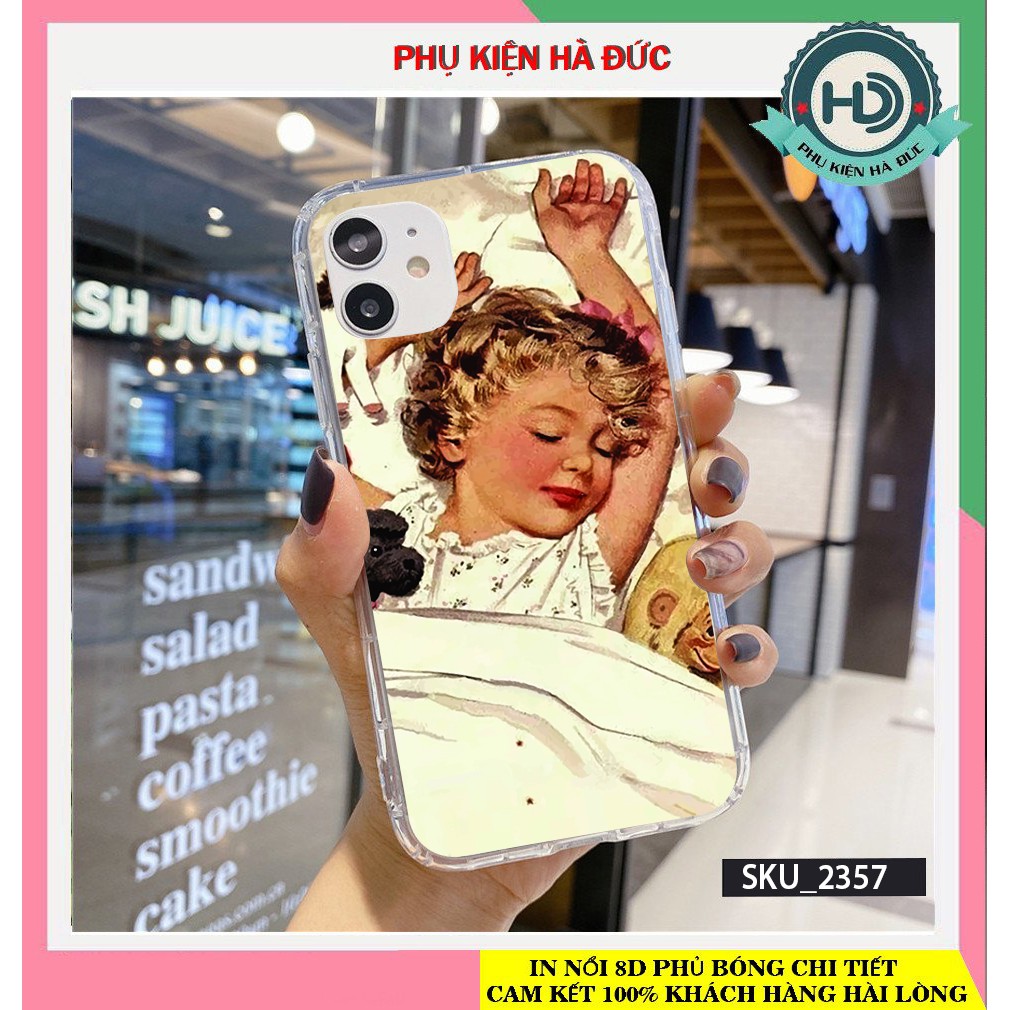 ốp ip cô bé nằm ngủ chất ốp chống sốc dày 2.0 xinh xịn mịn xưởng ốp akira mã 2357