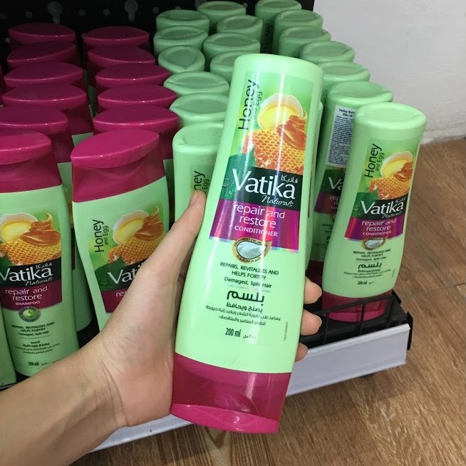 Dầu xả Vatika Naturals Repair &amp; Restore Conditioner phục hồi tóc hư tổn, chẻ ngọn