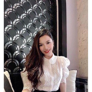 Áo sơ mi trắng ren